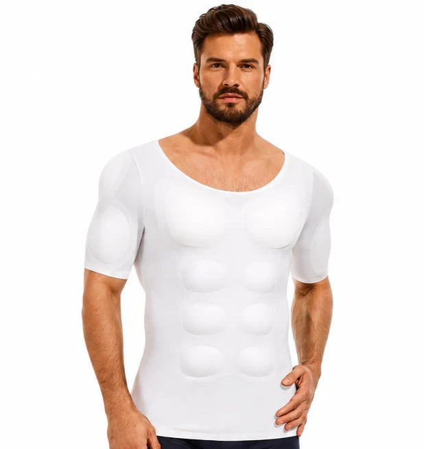 Men’s Muscle Fit Compression T-Shirt – Invisible Body Shaper & Slimming Undershirt