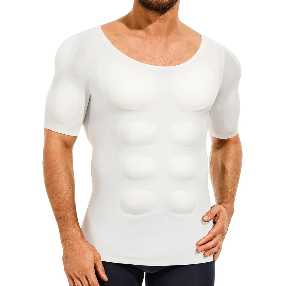 Men’s Muscle Fit Compression T-Shirt – Invisible Body Shaper & Slimming Undershirt