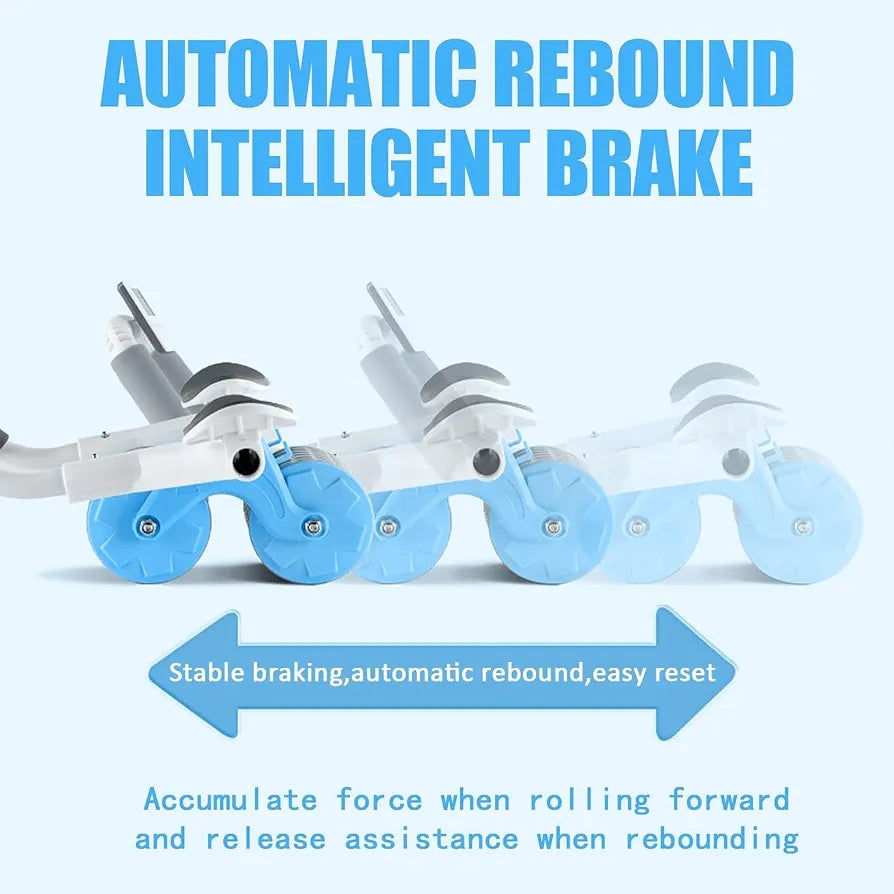 6D Abs Roller Workout Abdominal Exercise Rollers, Automatic Rebound Abdominal Wheel, Fitness Roller Exercise Wheel Workout Trainer Gym Home Fitness Equipment Roller Arms Back