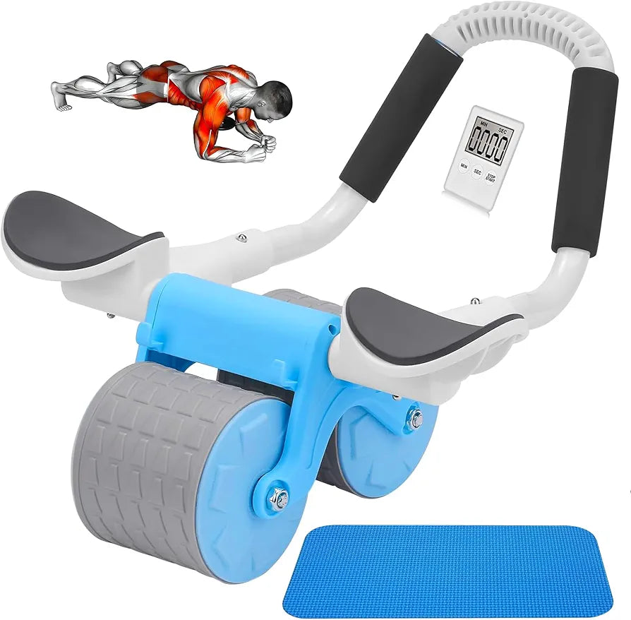 6D Abs Roller Workout Abdominal Exercise Rollers, Automatic Rebound Abdominal Wheel, Fitness Roller Exercise Wheel Workout Trainer Gym Home Fitness Equipment Roller Arms Back