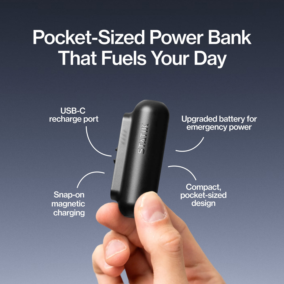 Snap-N-Charge® | Universal Magnetic Power Bank