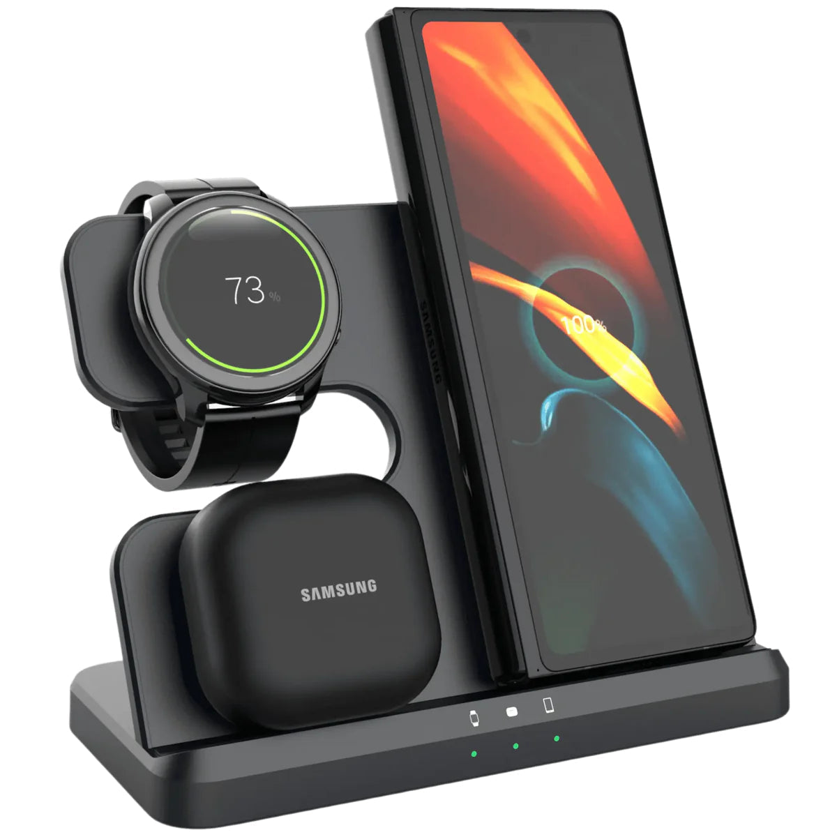 Samsung 3-in-1 Wireless Charger – Phone, Watch & Buds Fast Charging Stand